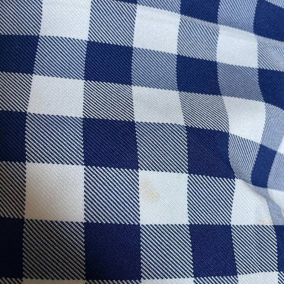 Vintage Solo’s By Country Set Wide Leg Blue and White Check Pleated Pants 25x30 - Picture 9 of 11